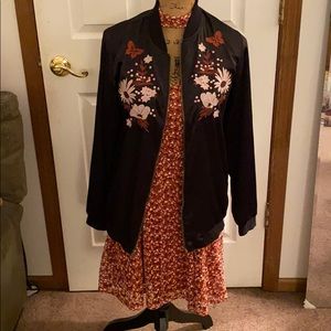 Embroidered dress and jacket combo